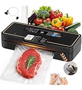 UPRUBE Vacuum Sealer for Food, Food Saver, 95kPa, Easy Tear Cutter, 9-in-1 | Fast 12L/min 135W fo...