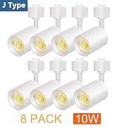 VANoopee 8 Pack J Type Track Lighting Heads 10W Dimmable LED Track Light Heads for Juno Track Lig...