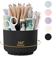 SKYDUE 360 Degree Rotating Pencil Pen Holder for Desk, Dual-Purpose Desk Organizer, Rotating Penc...