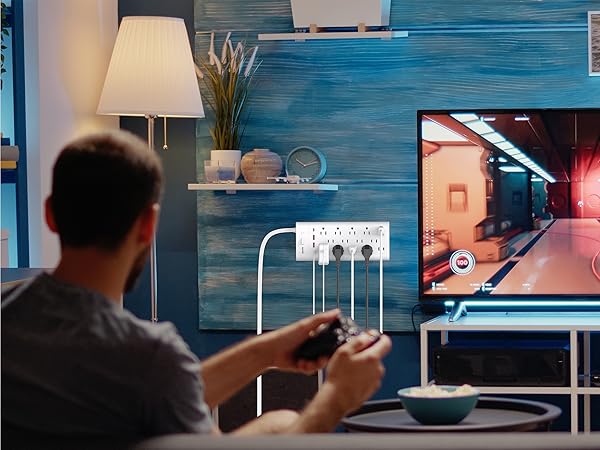 flat plug power strip