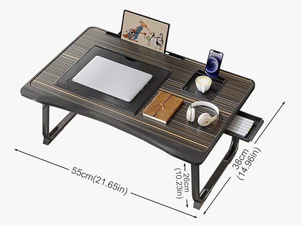 Laptop Desk for Bed, Adjustable Laptop Stand with 6 Different Angles