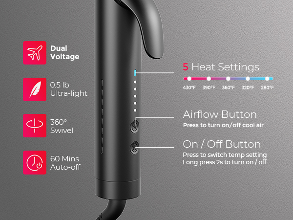 dual voltage curling iron