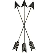DECORKEY Metal Arrow Wall Decor, Distressed Native American Decor, Wall Hanging Decorative Wall A...