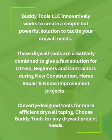 tapebuddy drywall taping tool, sheetrock tools, scoop n scrape, mud pan, mud mixer, mixing paddle