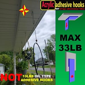 Heavy duty adhesive hooks for hanging