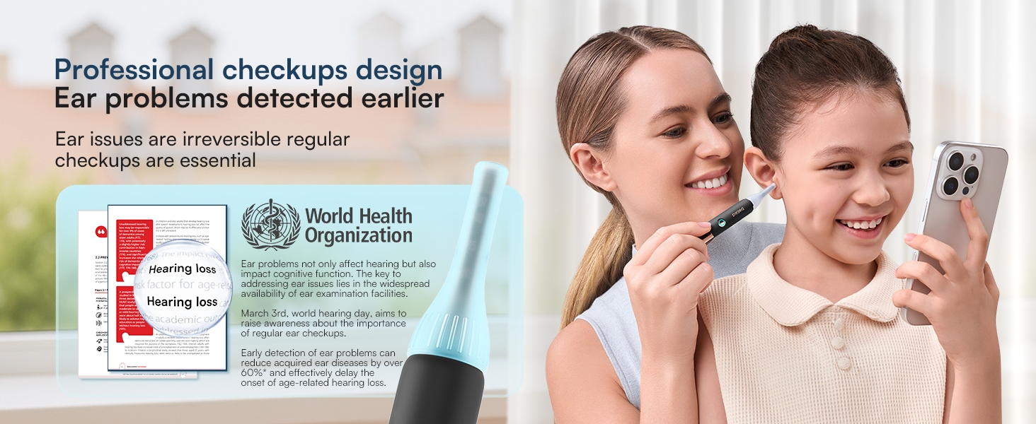 Professional checkups design, Ear problems detected earlier