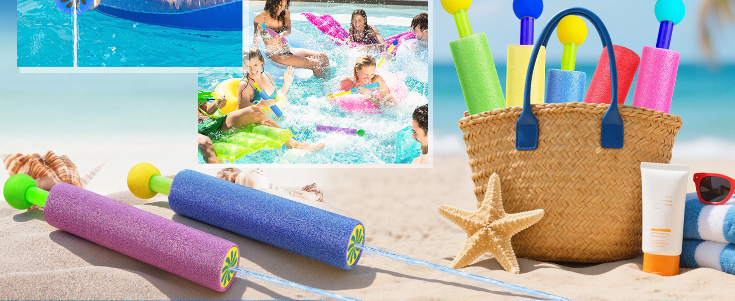water gun blaster super soaker toys foam bulk squirt guns pool toys for kids ages 4-8 8-12