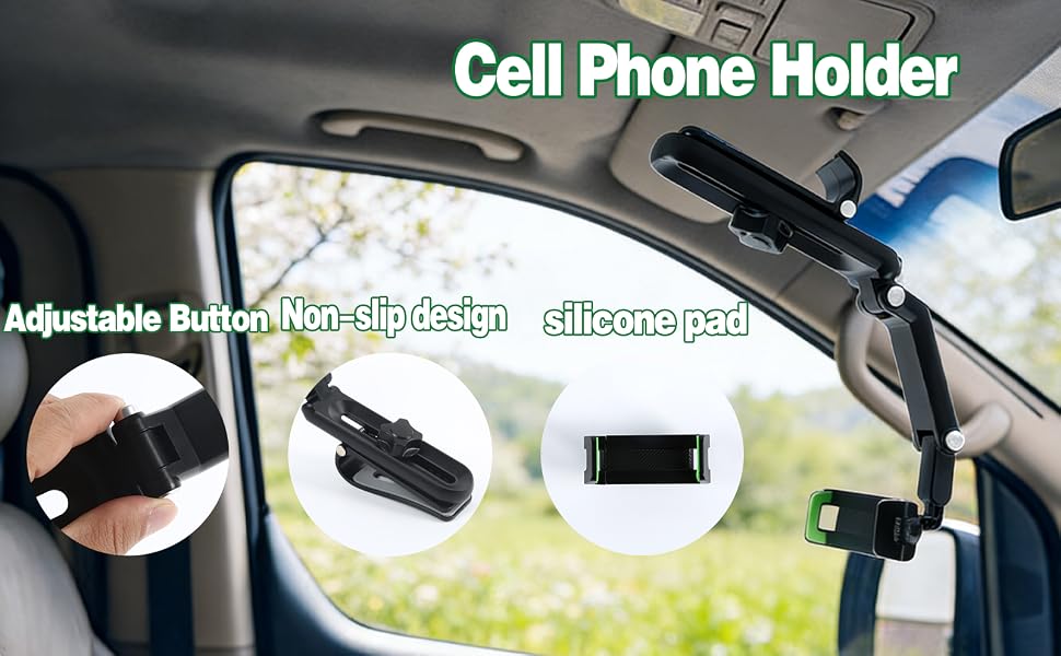 Sun visor phone holder