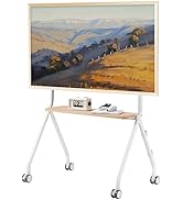 ECOTINY Easel Rolling TV Stand for 49-80 Inch TV Screen up to 110 LBS, Portable TV Stand with Whe...