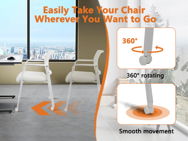 Wheeled 360 degree swivel chair