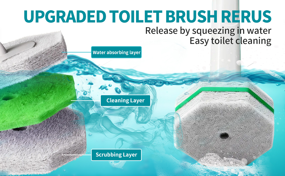 60pcs toilet brush head