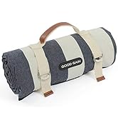 G GOOD GAIN Waterproof Picnic Blanket Portable with Carry Strap for Beach Mat or Family Outdoor C...