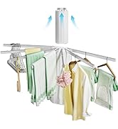 Vikaqi Wall Mounted Laundry Drying Rack, Foldable Wall Octopus Clothes Drying Rack Folding Indoor...