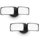 UME 2-Pack 19W Dusk to Dawn LED Security Light Outdoor, 2 Adjustable Head, 2000LM, 5000K, IP65 Wa...