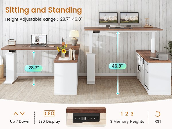 l shaped standing desk