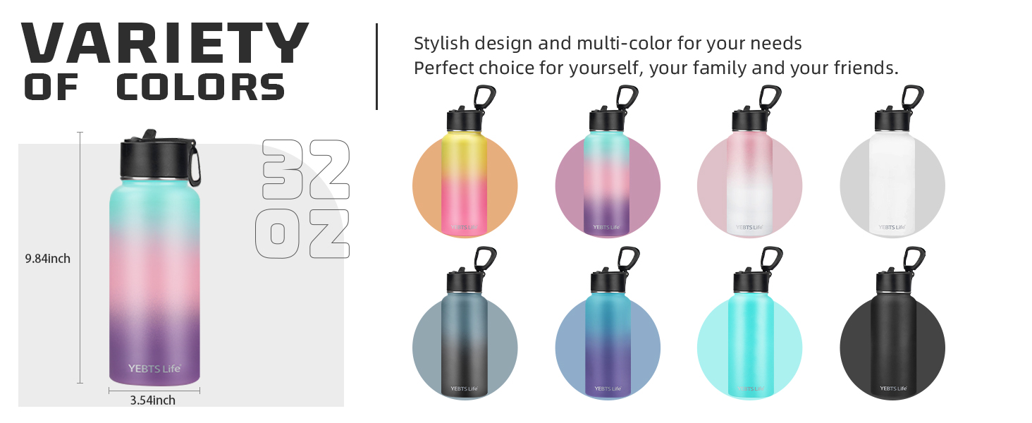 Insulated Water Bottle With Straw
