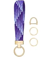 Fishent Stretchy Keychain, Woven Keychain Wristlet for Keys