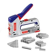 WORKPRO Heavy-Duty 4-in-1 Staple Gun Kit, Manual Brad Nailer with 3000 Staples and 1000 Brad Nail...