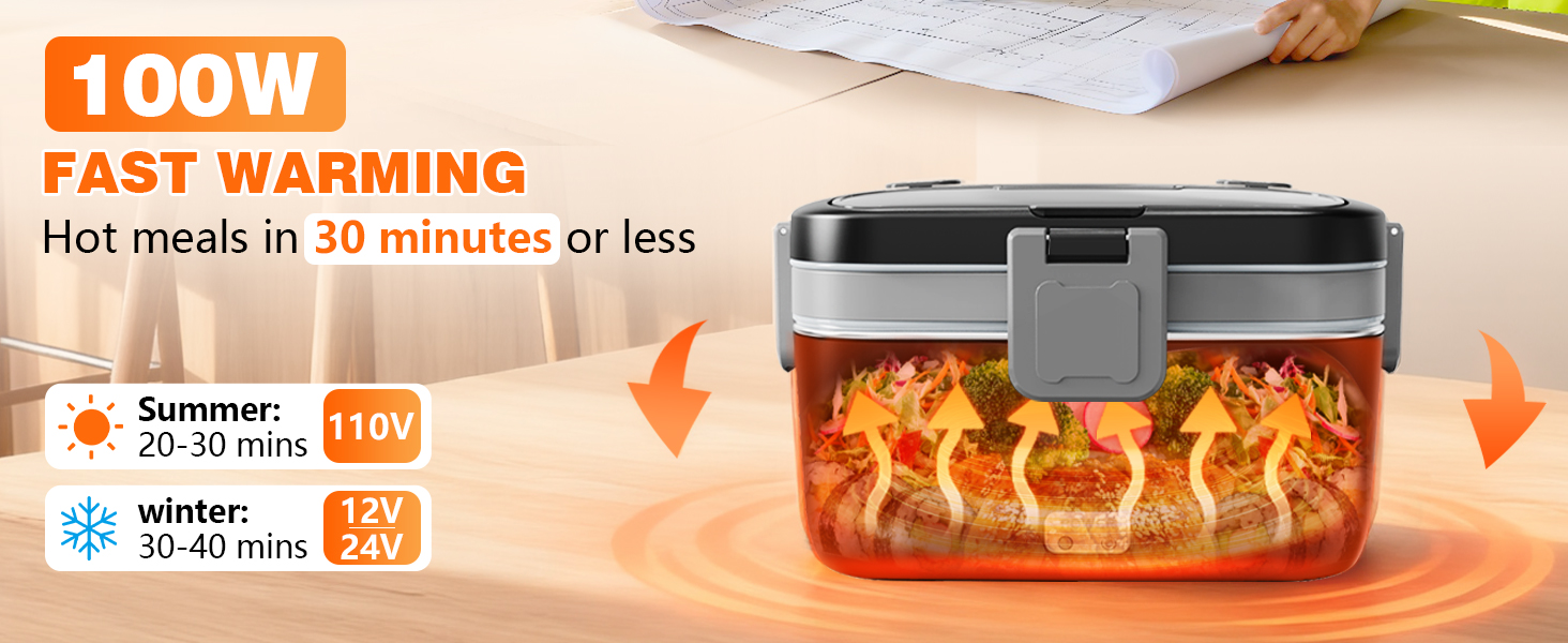 portable heated lunch box