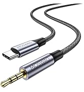 MOSWAG USB C to 2.5mm Auxiliary Cable,USB C to 2.5mm TRS Hi-Fi Nylon Braided Auxiliary Cable for ...
