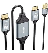8K HDMI to Displayport Cable USB Powered for Xbox Series X, PS4,PS5, PS4 Pro, Fairkabe HDMI 2.1 S...