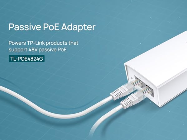 Gigabit 48VDC Passive PoE Adapter
