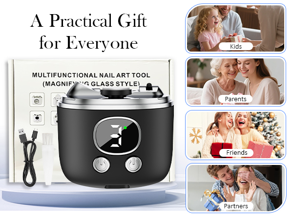 YunLuna electric nail clipper, a practial gift for parents, partners, friends and kids