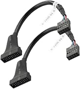 WENZIYAXU 2Pack USB 3.0 to USB 2.0 Internal Header Cable, 19-Pin to 9-Pin Motherboard Connector A...