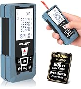 Laser Measuring Tool, 500FT Laser Measure Tool with ±1/16" Accuracy, IP54 Laser Distance Meters w...