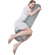 EULANT Inflatable Long Bolster Body Pillow for Adults Kids,Round Cervical Roll Cylinder Bolster B...