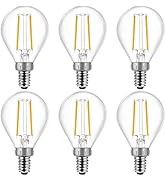 Energetic E12 Dimmable LED G16.5 Light Bulb 60 Watt Light Bulb 500 Lumens Candelabra Bulb for Cha...