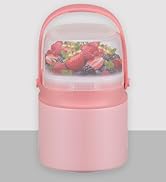 2 - in - 1 Soup Thermo for Hot Food 14oz with Snack Box Container 2pcs Leak Proof Insulated Lunch...