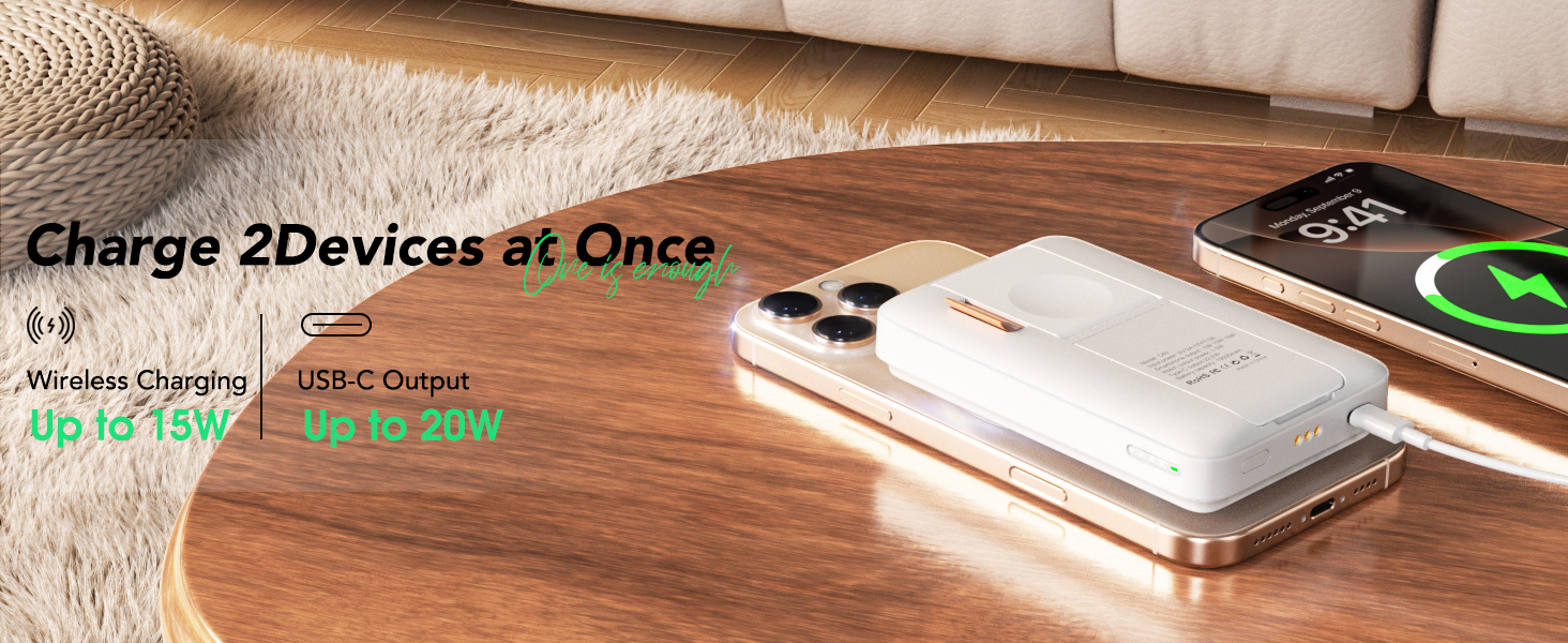 10000mAh Portable Battery Pack for iPhone 17
