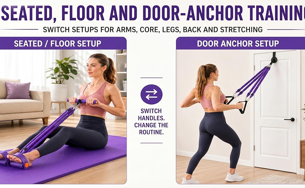 Seated floor setup and door anchor setup