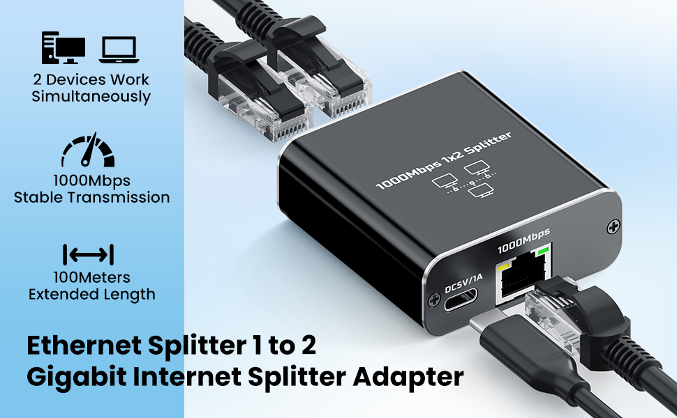 Gigabit Internet Splitter Adapter