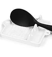 Ceramic Spoon Rests for Counter Stove Top, 7.5 inch Dishwasher Safe White