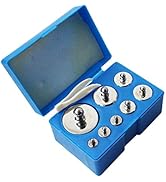 TEXALAN M2 Class Scale Balance Calibration Weight Set - 10-500g 8PC Set with Case (8pcs : 10g,20g...