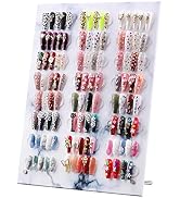 Kalolary Large Size Nail Art Showing Holder, Magnetic Marble Nail Art Detachable Color Card Displ...