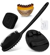 GEENOA Silicone Bath Scrubbers Set 4PCS(Black)