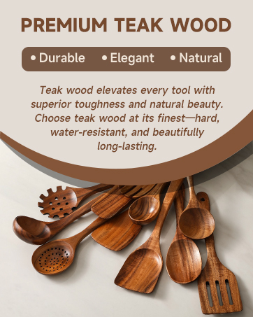 wooden utensils set