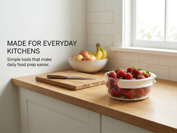 Mesh Fruit Basket Straine Cleaner Bowl with Lid 2-in-1 Draining and Preservation Multifunctional