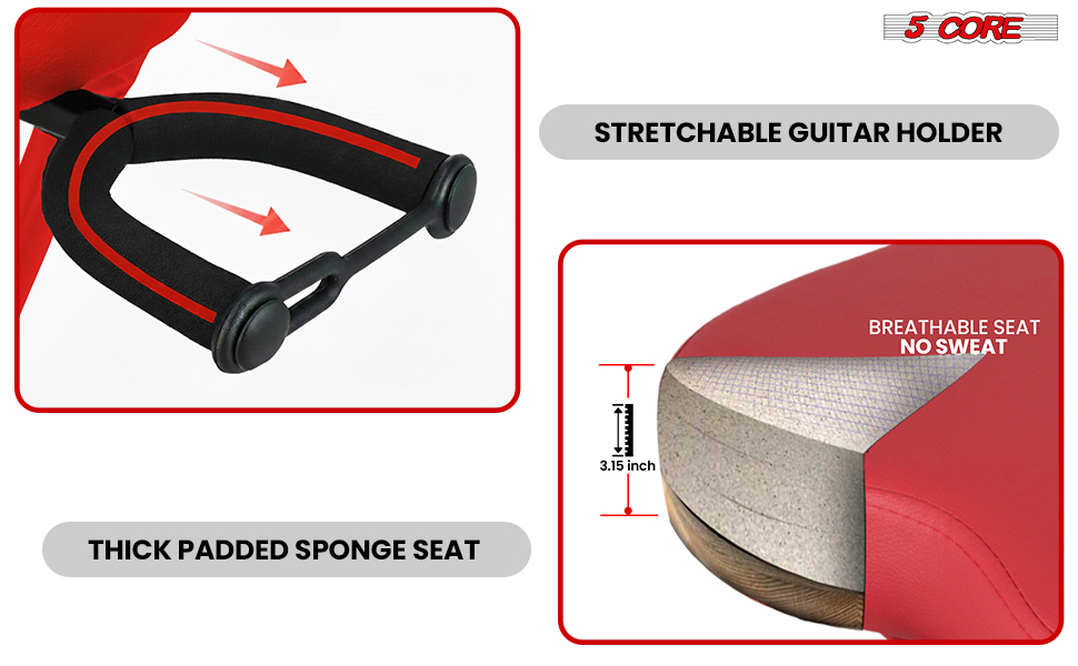 guitar seat musician stool folding music chair acoustic stand electric guitar rest bass