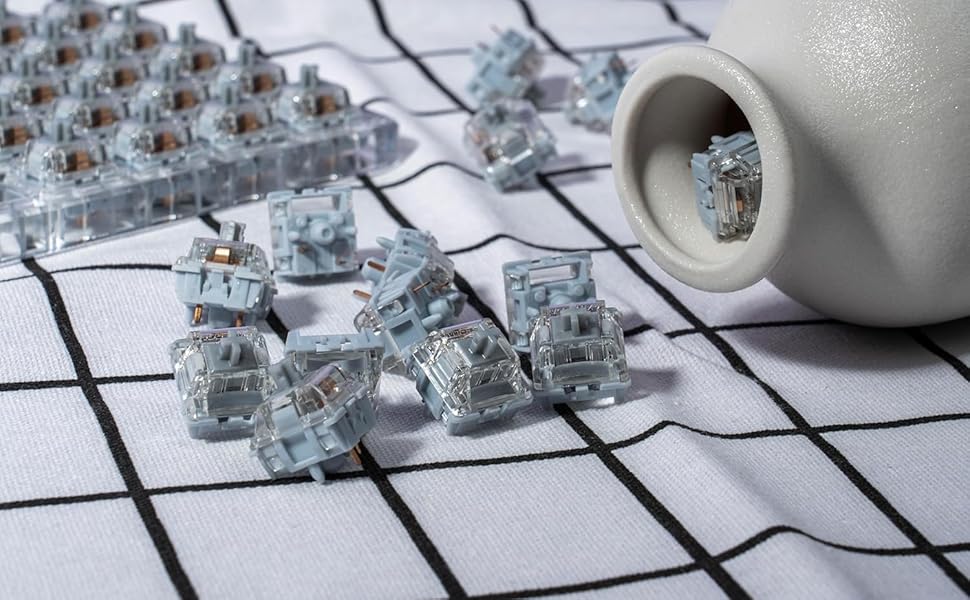 Gateron 0° Silent Silver Keyboard Switches