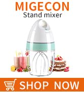 MIGECON Stand Mixer Electric Kitchen Mixer Egg Stand Shampoo Frother Milk Frother Hands-free Mixe...