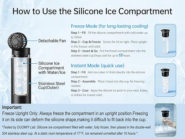 Handheld Fan Ice Therapy Cup