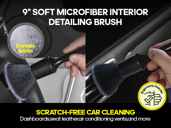 9&amp;#34; Soft Microfiber Interior Detailing Brush