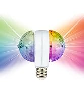 GabbaGoods Disco Ball Light Strobe Lights for Parties- 6W E27 RGB Multicolor Led Party Disco Ligh...