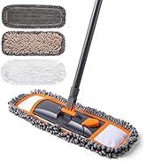 CLEANHOME Mops for Floor Cleaning with 3 Different Washable Mop Pads and Extendable 55” Long Hand...
