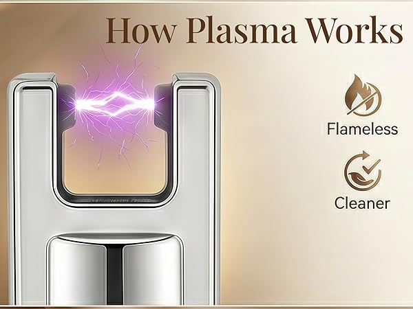 Flameless plasma arc electric candle lighter demonstrating clean, smokeless ignition technology.