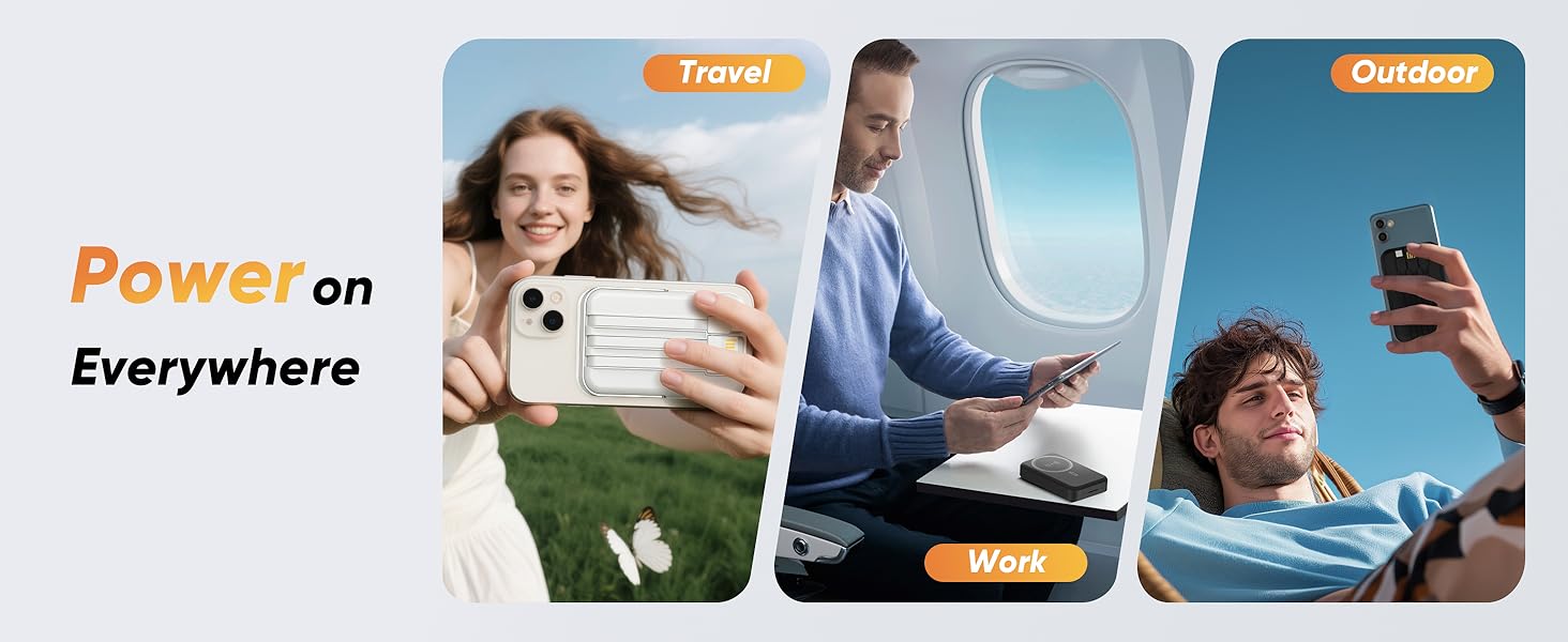 portable charger with built in cable